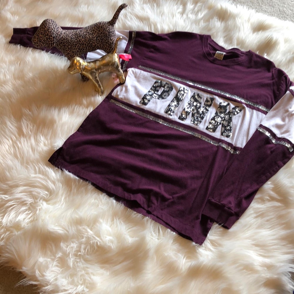 Victoria’s Secret Pink long sleeve sequin top